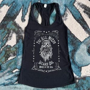 The Real McCoy Beard Oil black tank top XS